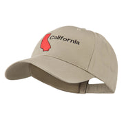 California Image with Wording Embroidered Cap