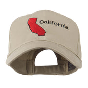 California Image with Wording Embroidered Cap