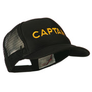 Youth Captain Embroidered Foam Mesh Back Cap