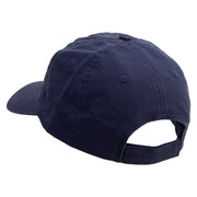 Cute Little Crab Embroidered Low Profile Dyed Cotton Twill Cap - Navy OSFM