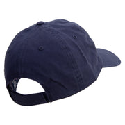 Cute Little Crab Embroidered Low Profile Dyed Cotton Twill Cap - Navy OSFM