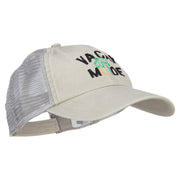 Vacay Mode Embroidered Washed Twill Trucker Cap