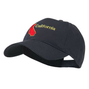 California Image with Wording Embroidered Cap