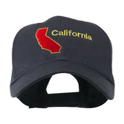 California Image with Wording Embroidered Cap