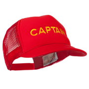 Youth Captain Embroidered Foam Mesh Back Cap