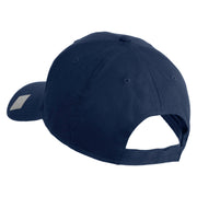 US Navy Retired Flag Embroidered Solid Cotton Twill Low Profile Strap Cap - Navy OSFM