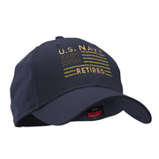 US Navy Retired Embroidered Low Profile Cotton Twill Cap