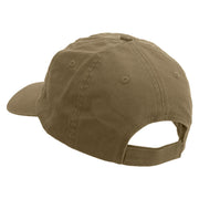 Cute Little Crab Embroidered Low Profile Dyed Cotton Twill Cap - Khaki OSFM