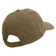 Cute Little Crab Embroidered Low Profile Dyed Cotton Twill Cap - Khaki OSFM