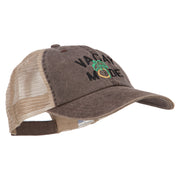 Vacay Mode Embroidered Washed Twill Trucker Cap