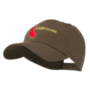 California Image with Wording Embroidered Cap