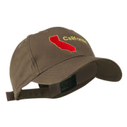 California Image with Wording Embroidered Cap