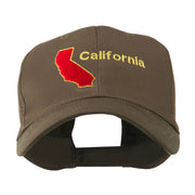 California Image with Wording Embroidered Cap