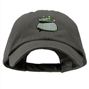 Halloween Cauldron Embroidered Garment Washed Cotton Twill cap