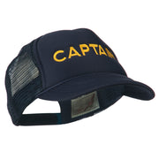 Youth Captain Embroidered Foam Mesh Back Cap