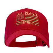 US Navy Retired Embroidered Low Profile Cotton Twill Cap