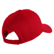 US Navy Retired Flag Embroidered Solid Cotton Twill Low Profile Strap Cap - Red OSFM
