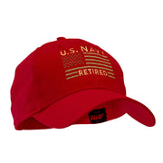 US Navy Retired Embroidered Low Profile Cotton Twill Cap