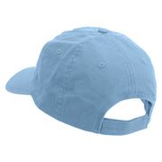 Cute Little Crab Embroidered Low Profile Dyed Cotton Twill Cap - Sky-Blue OSFM