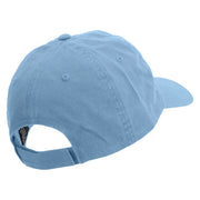 Cute Little Crab Embroidered Low Profile Dyed Cotton Twill Cap - Sky-Blue OSFM