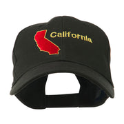 California Image with Wording Embroidered Cap