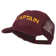 Youth Captain Embroidered Foam Mesh Back Cap