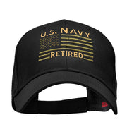 US Navy Retired Embroidered Low Profile Cotton Twill Cap