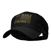 US Navy Retired Embroidered Low Profile Cotton Twill Cap