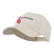 California Image with Wording Embroidered Cap