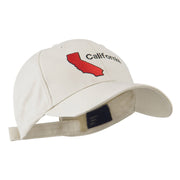 California Image with Wording Embroidered Cap