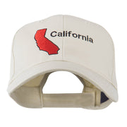 California Image with Wording Embroidered Cap