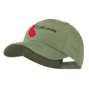 California Image with Wording Embroidered Cap