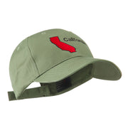 California Image with Wording Embroidered Cap