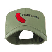 California Image with Wording Embroidered Cap