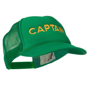 Youth Captain Embroidered Foam Mesh Back Cap