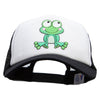 Cute Bulgey Eyed Frog Cotton Trucker Cap - Black OSFM