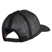 USS California CGN 36 Blue Patched Solid Cotton Twill 5 panel Mesh Back Cap - Black OSFM