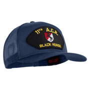 11th A.C.R. Black Horse Patched Solid Cotton Twill Mesh Prostyle Cap - Navy OSFM