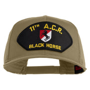 11th A.C.R. Black Horse Patched Solid Cotton Twill Mesh Prostyle Cap - Khaki OSFM