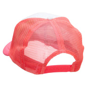 Cute Bulgey Eyed Frog Cotton Trucker Cap - Neon-Pink OSFM