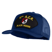 11th A.C.R. Black Horse Patched Solid Cotton Twill Mesh Prostyle Cap - Royal OSFM
