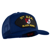 11th A.C.R. Black Horse Patched Solid Cotton Twill Mesh Prostyle Cap - Royal OSFM