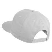 Old English White H Patched Cotton Twill Flat Bill Cap - White OSFM
