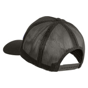 USS California CGN 36 Blue Patched Solid Cotton Twill 5 panel Mesh Back Cap - Charcoal OSFM