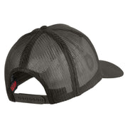 USS California CGN 36 Blue Patched Solid Cotton Twill 5 panel Mesh Back Cap - Charcoal OSFM