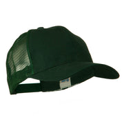 Cotton Brush Mesh Trucker Cap