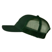 Cotton Brush Mesh Trucker Cap