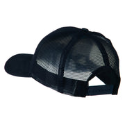 Cotton Brush Mesh Trucker Cap