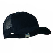 Cotton Brush Mesh Trucker Cap