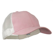 Cotton Brush Mesh Trucker Cap